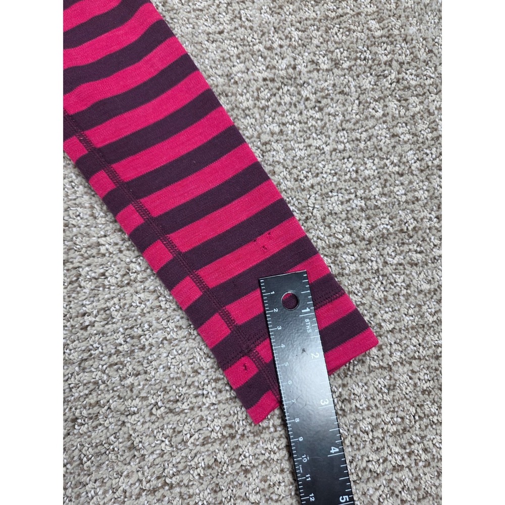 Smartwool Womens Merino Wool Striped Long Sleeve Base Layer Top Pink Purple M - Picture 9 of 11